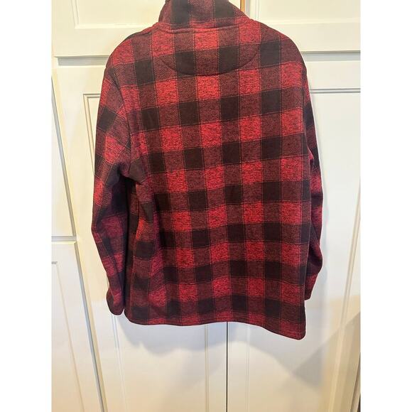 Eylhot brand zipper pullover Red and black Plaid size 2X new casual - Picture 2 of 4